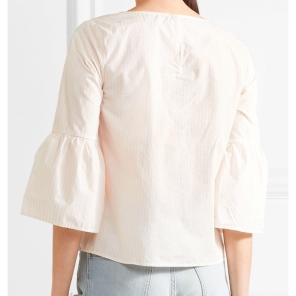 MADEWELL Striped Bell-Sleeve Poplin Top - Picture 7 of 8